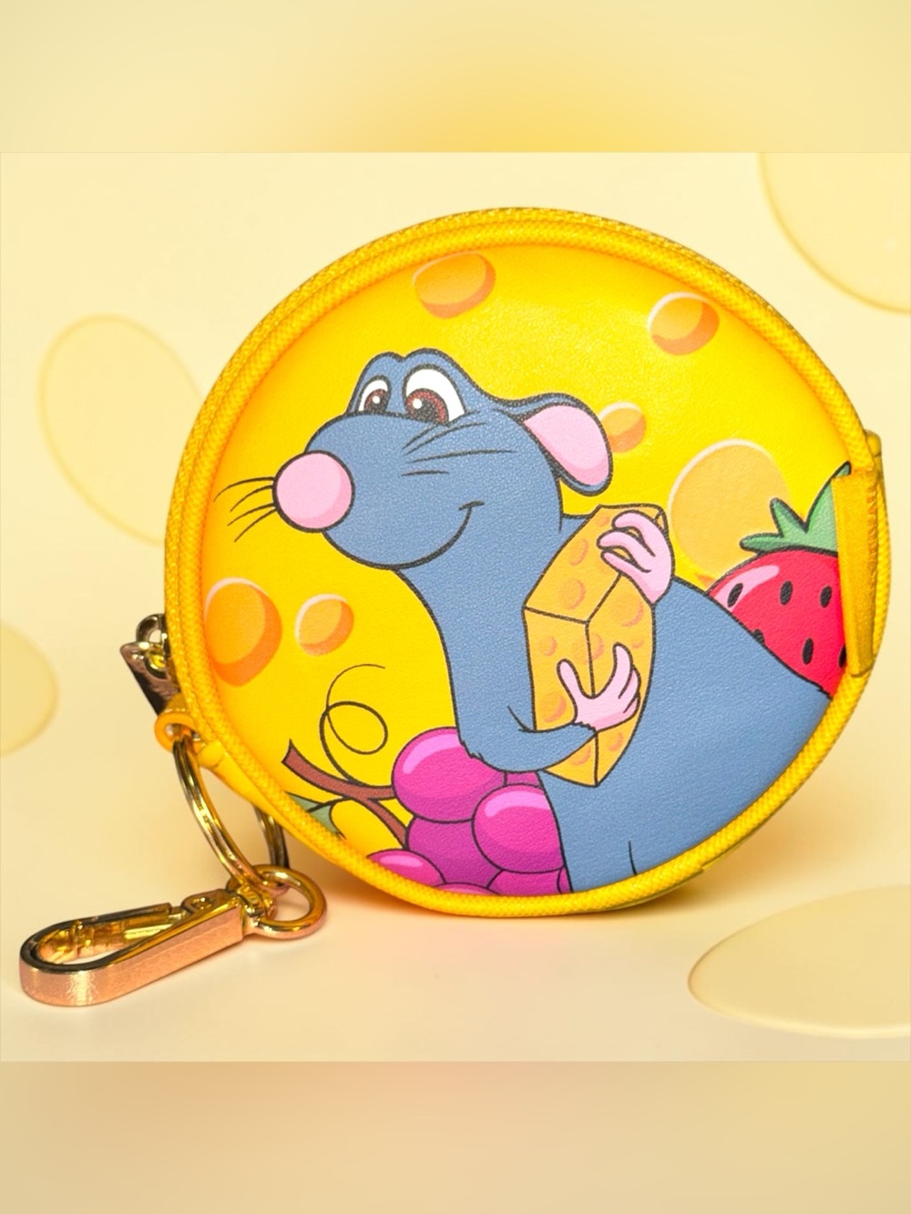 Loungefly Disney Pixar Ratatouille Cheese Wheel Strawberry Scented Coin Purse
